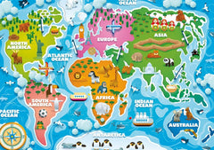KS Games Jumbo Puzzle Colorful World Maps JP31015 - Colorland Toys