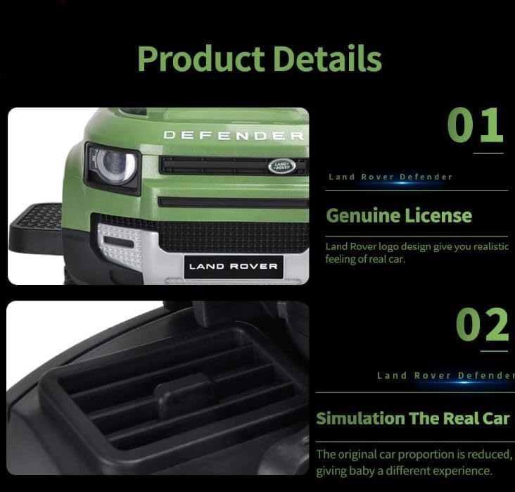 Land Rover Defender 90 Ride On Car Green - Colorland Toys