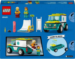 Lego City Emergency Ambulance And Snowboarder - Colorland Toys