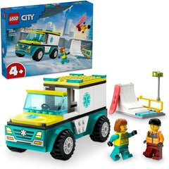 Lego City Emergency Ambulance And Snowboarder - Colorland Toys