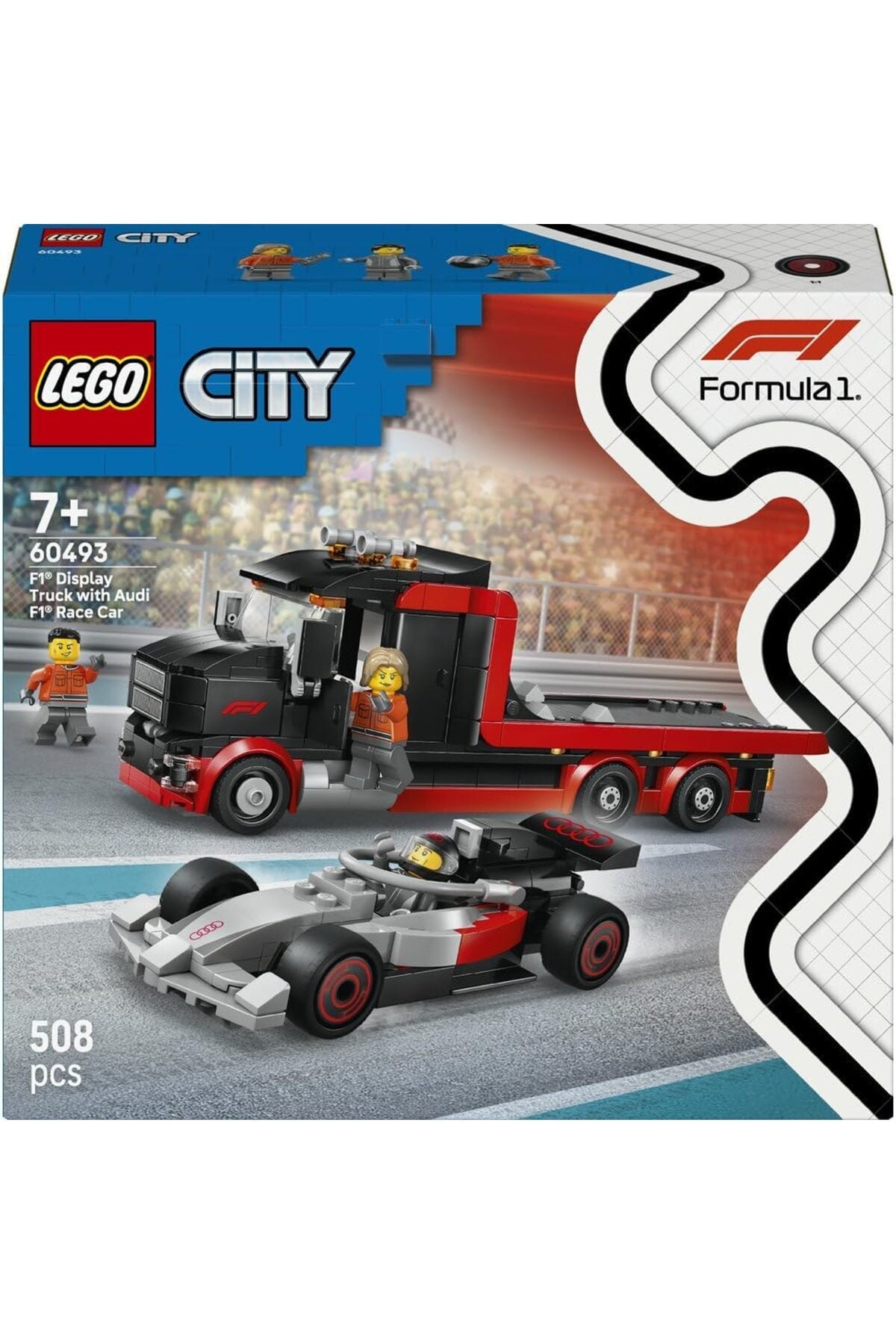 LEGO City F1 Display Truck with Audi F1 Race Car - Colorland Toys