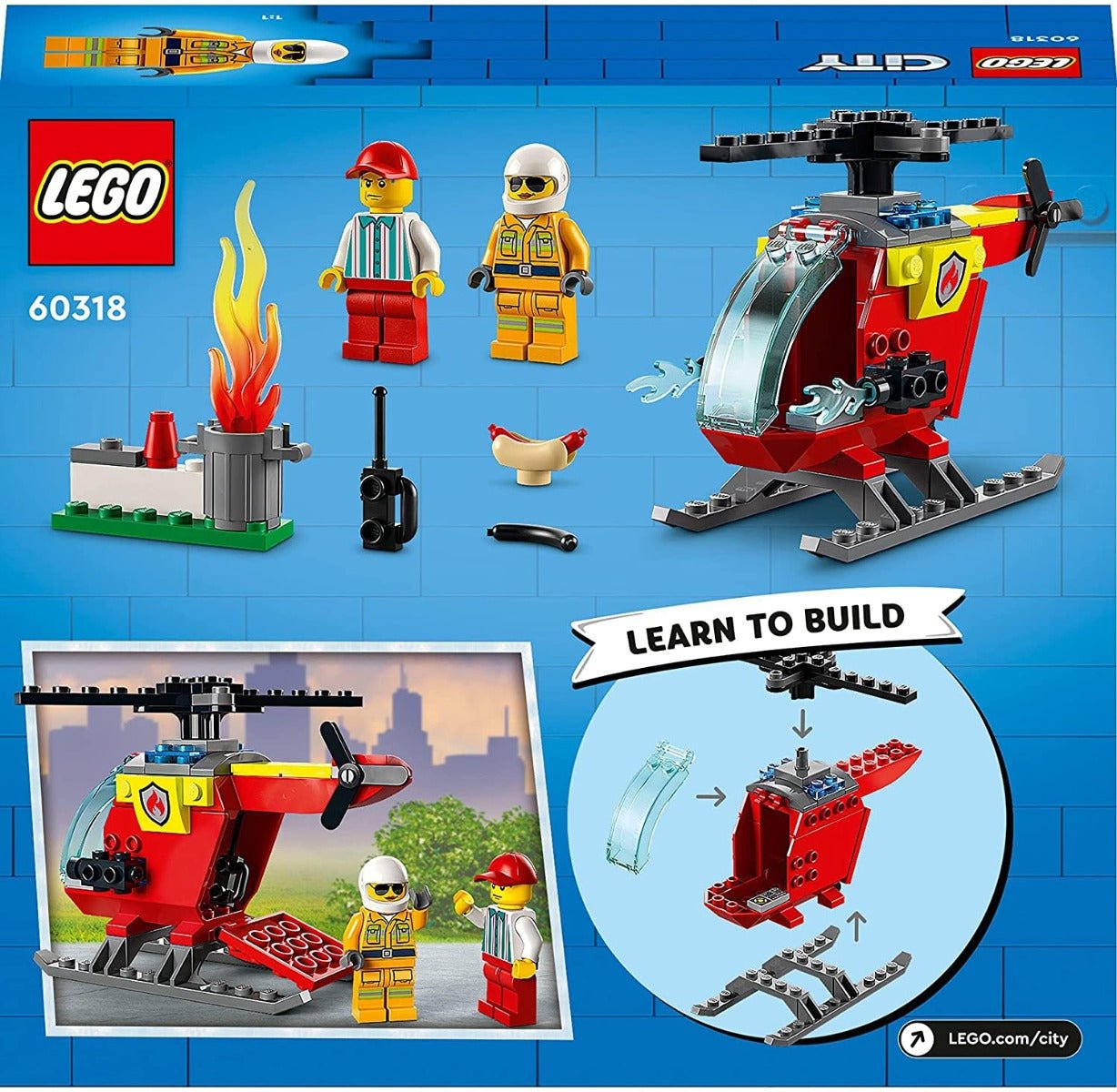 LEGO City Fire Helicopter 60318 - Colorland Toys