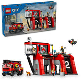 Lego City Fire Station With Fire Truck Building Playset - Colorland Toys