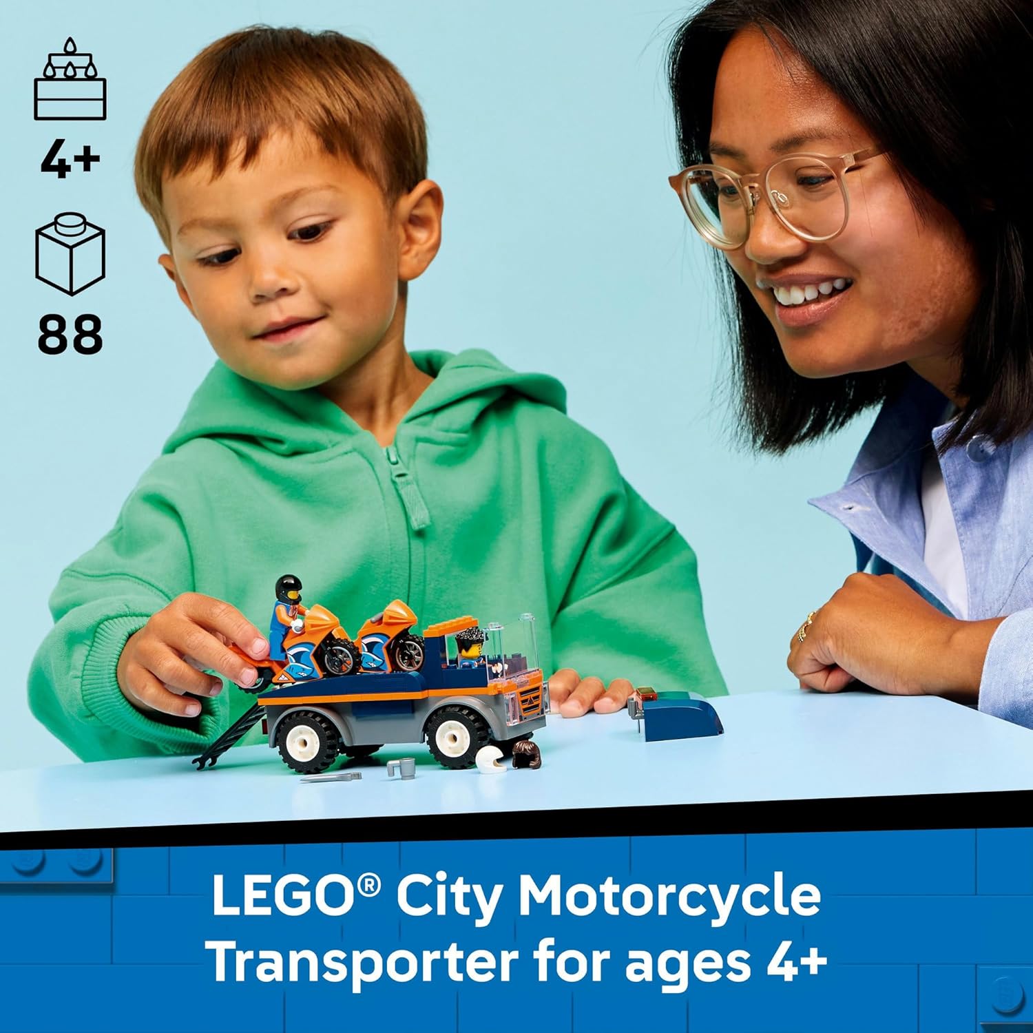 LEGO City Motorcycle Transporter 60491 - Colorland Toys