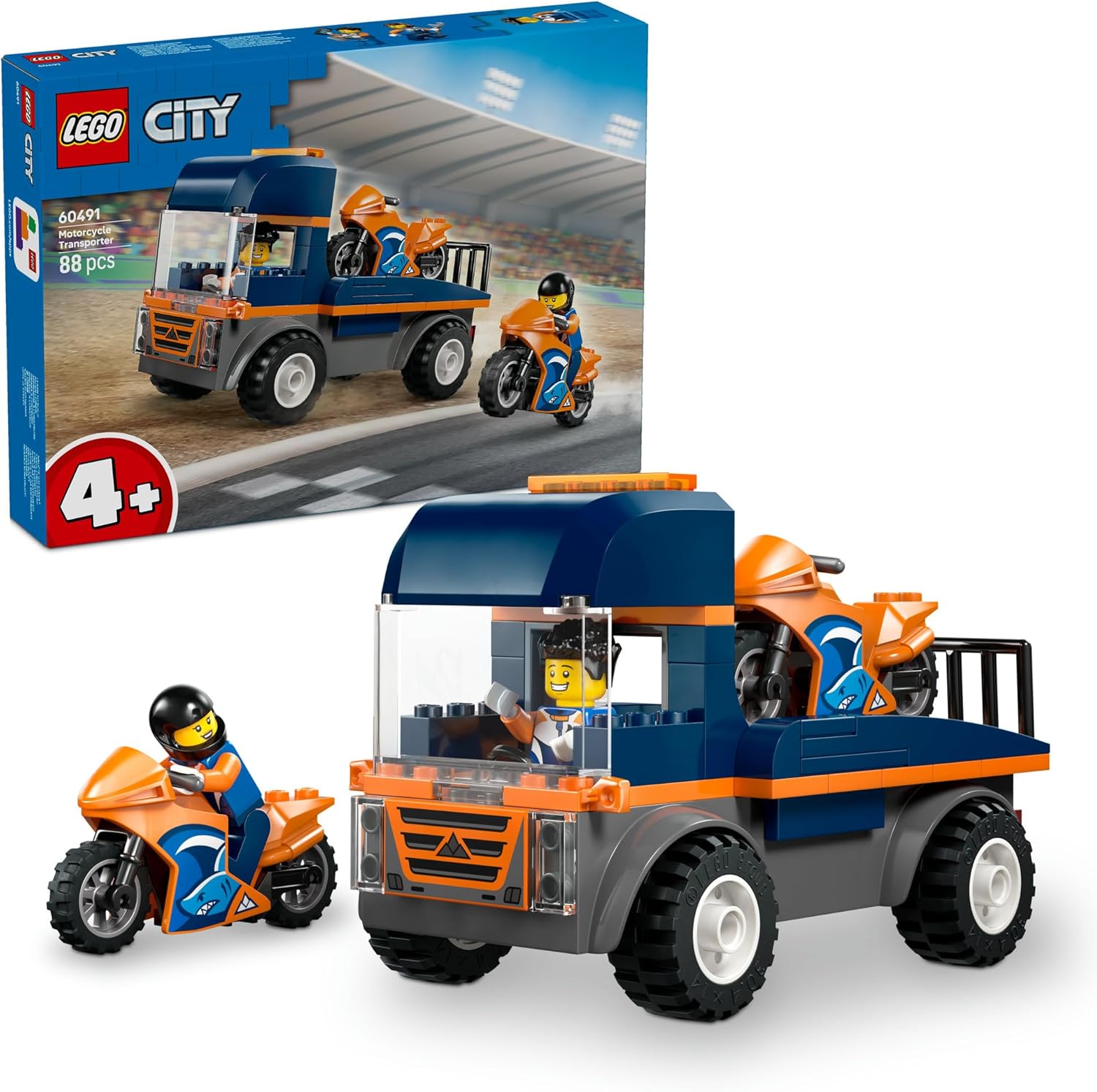 LEGO City Motorcycle Transporter 60491 - Colorland Toys