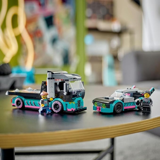 Lego City Race Car And Car Carrier Truck - Colorland Toys