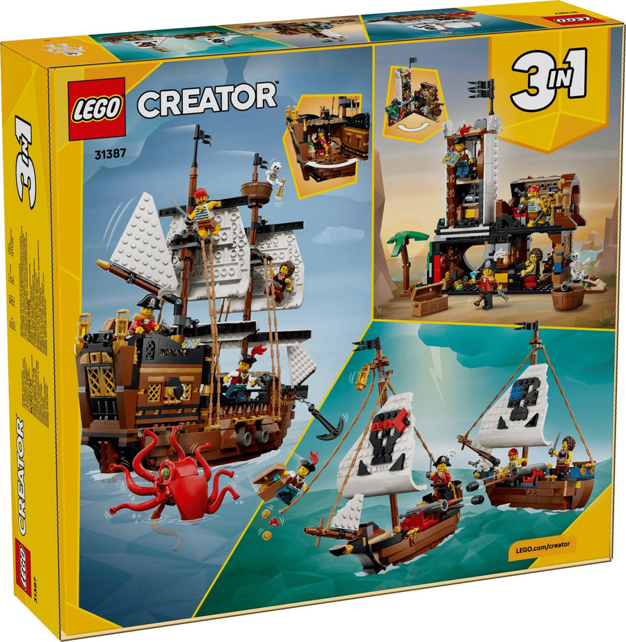 LEGO Creator 31387 Mythical Pirate Ship 3-in-1 Building Set