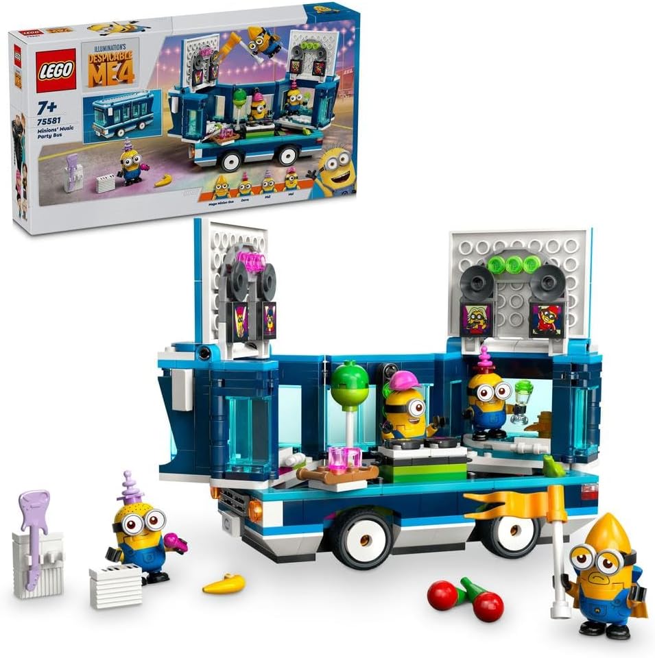 LEGO Despicable Me 4 Minions' Music Party Bus 75581/6471428 - Colorland Toys