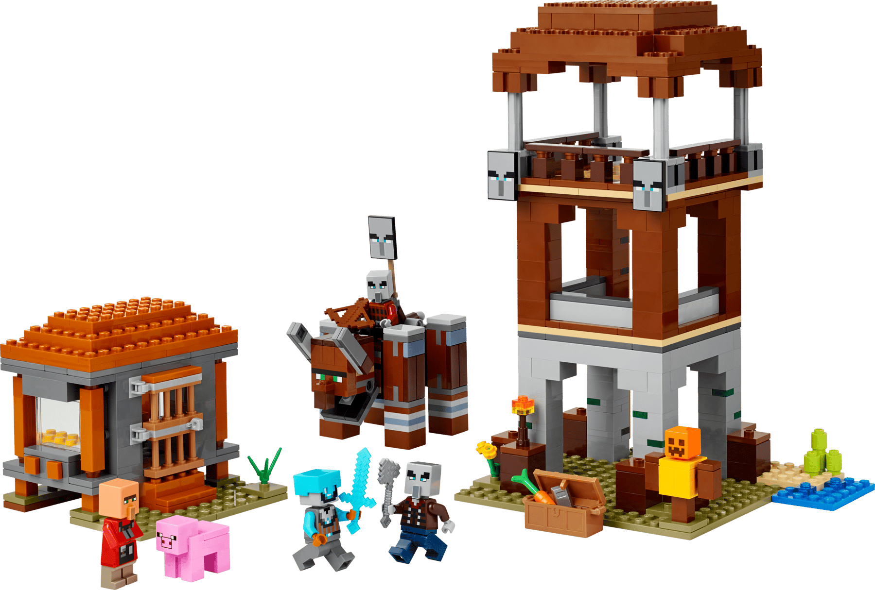 LEGO Minecraft The Pillager Outpost and Ravager 6526796/21278 - Colorland Toys