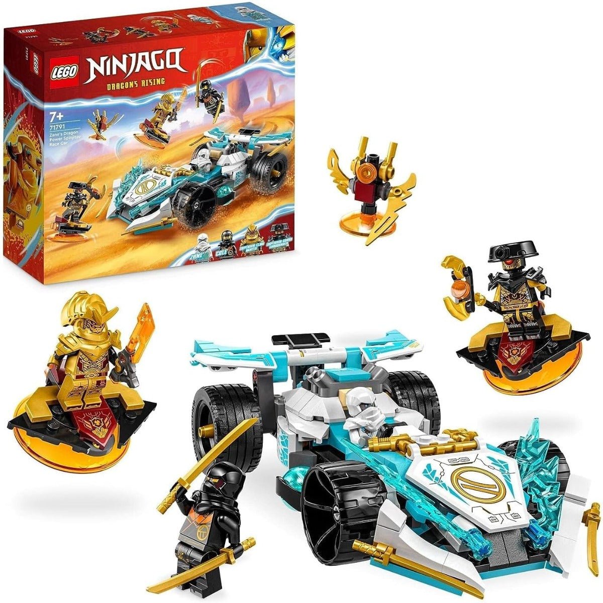 LEGO Ninjago Dragons Rising Zane's Dragon Power Spinjitzu Race Car 6425930/71791 - Colorland Toys