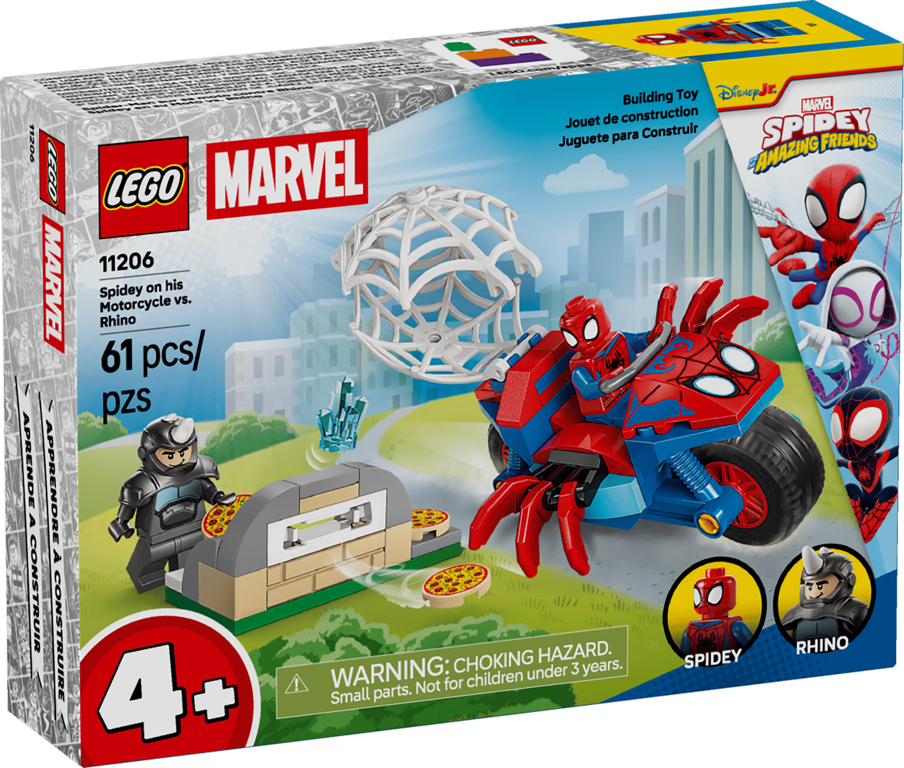 LEGO Spidey Spidey On His Motorcycle Vs. Rhino 11206 - Colorland Toys