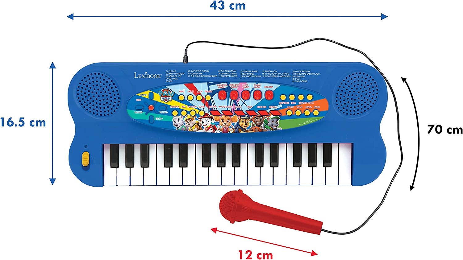Lexibook Paw Patrol Electronic Keyboard With Mic K703PA - Colorland Toys