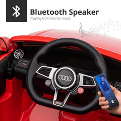 Licensed Audi TT RS Roadster 12V Electric Ride-On Car for Kids – Red (Remote Control + Bluetooth) - Colorland Toys