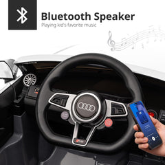 Licensed Audi TT RS Roadster 12V Electric Ride-On Car for Kids – White (Remote Control + Bluetooth) - Colorland Toys