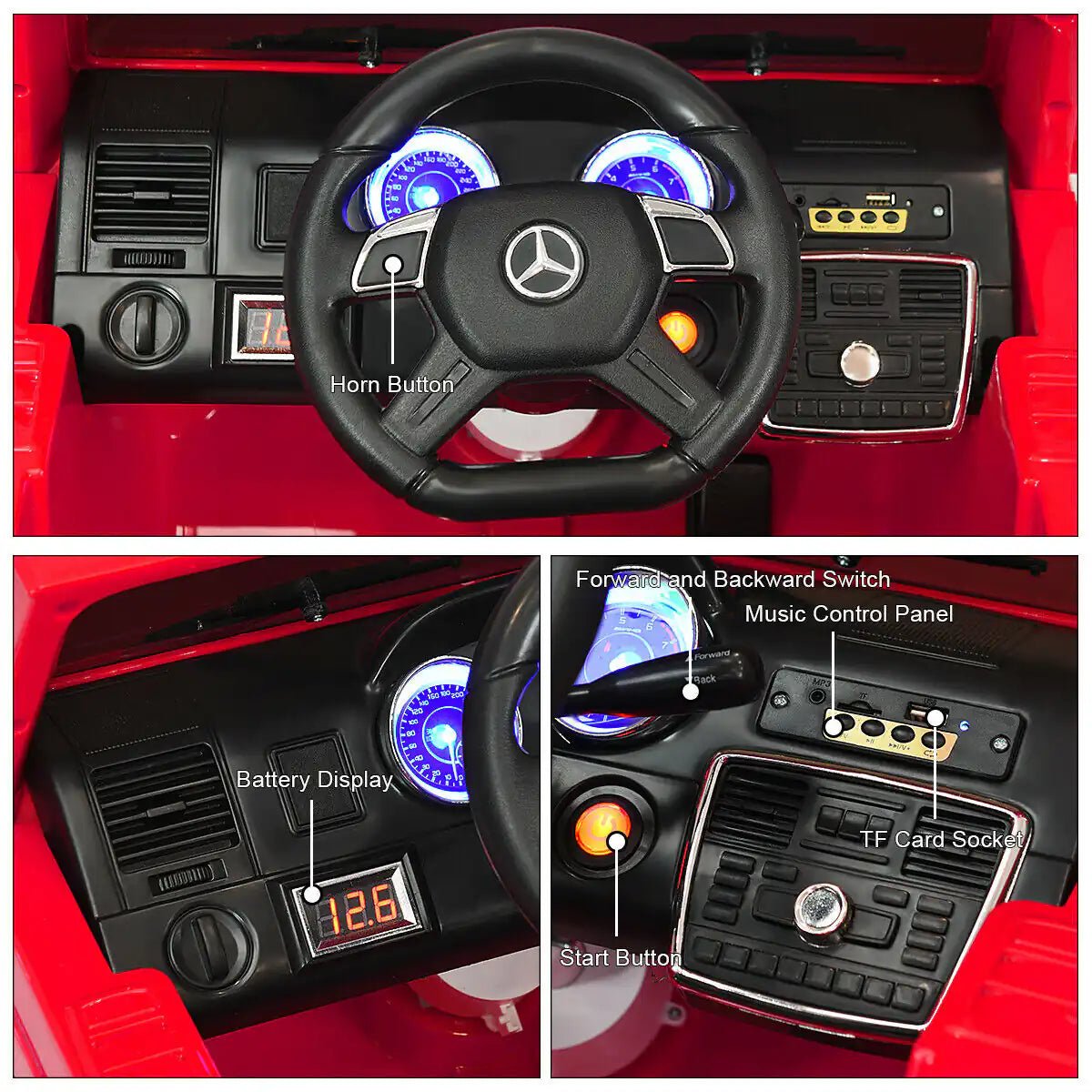 Licensed Mercedes Benz Kids Ride on Powered Car with Remote Controller - Colorland Toys