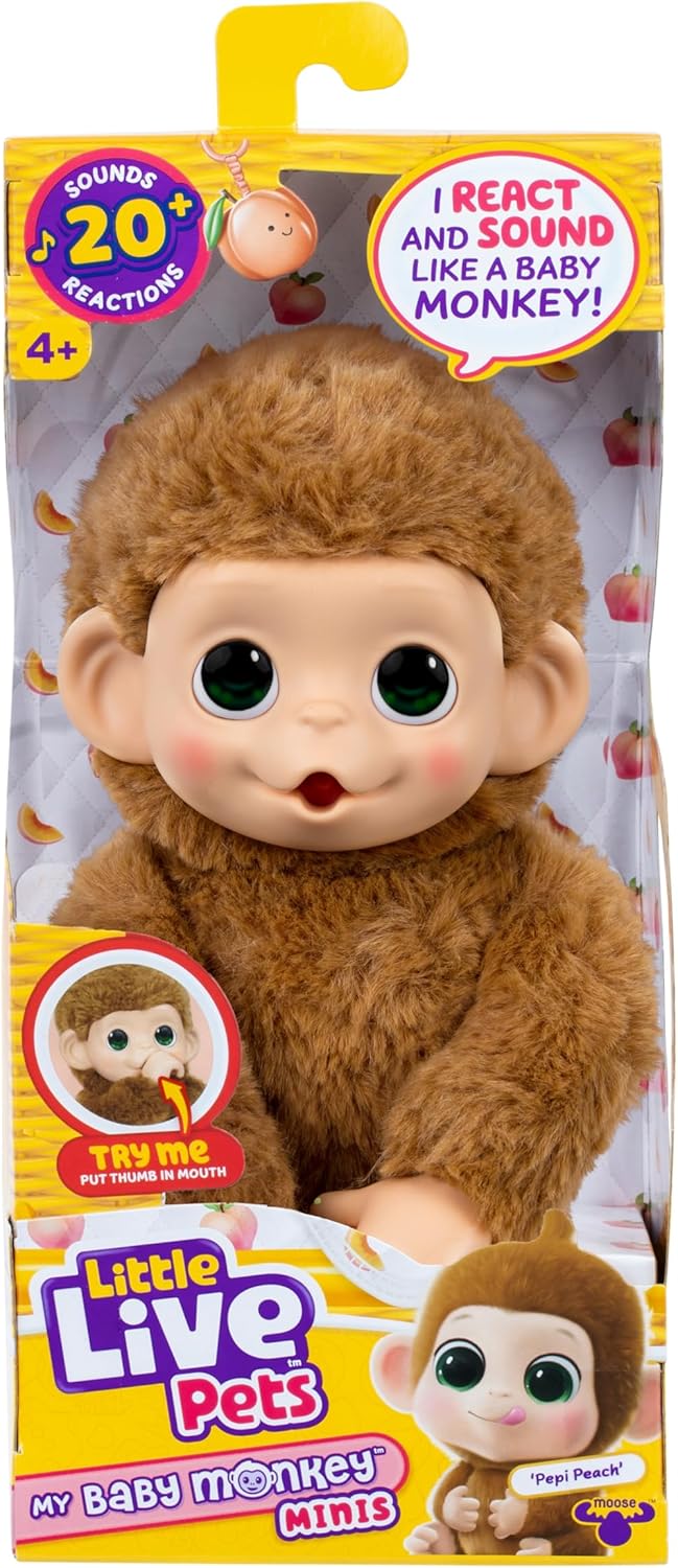 Little Live Pets My Baby S3 Mini Monkey Single Pack Pepi Peach 26766