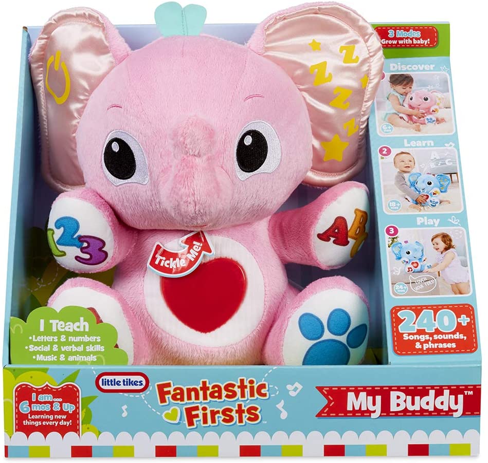Little Tikes Fantastic Firsts My Buddy Lalaphant Pink with a Red Heart LIT - 648571 - Colorland Toys