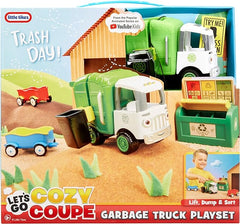 Little Tikes Let's Go Cozy Coupe Garbage Truck Playset LIT - 662621 - Colorland Toys