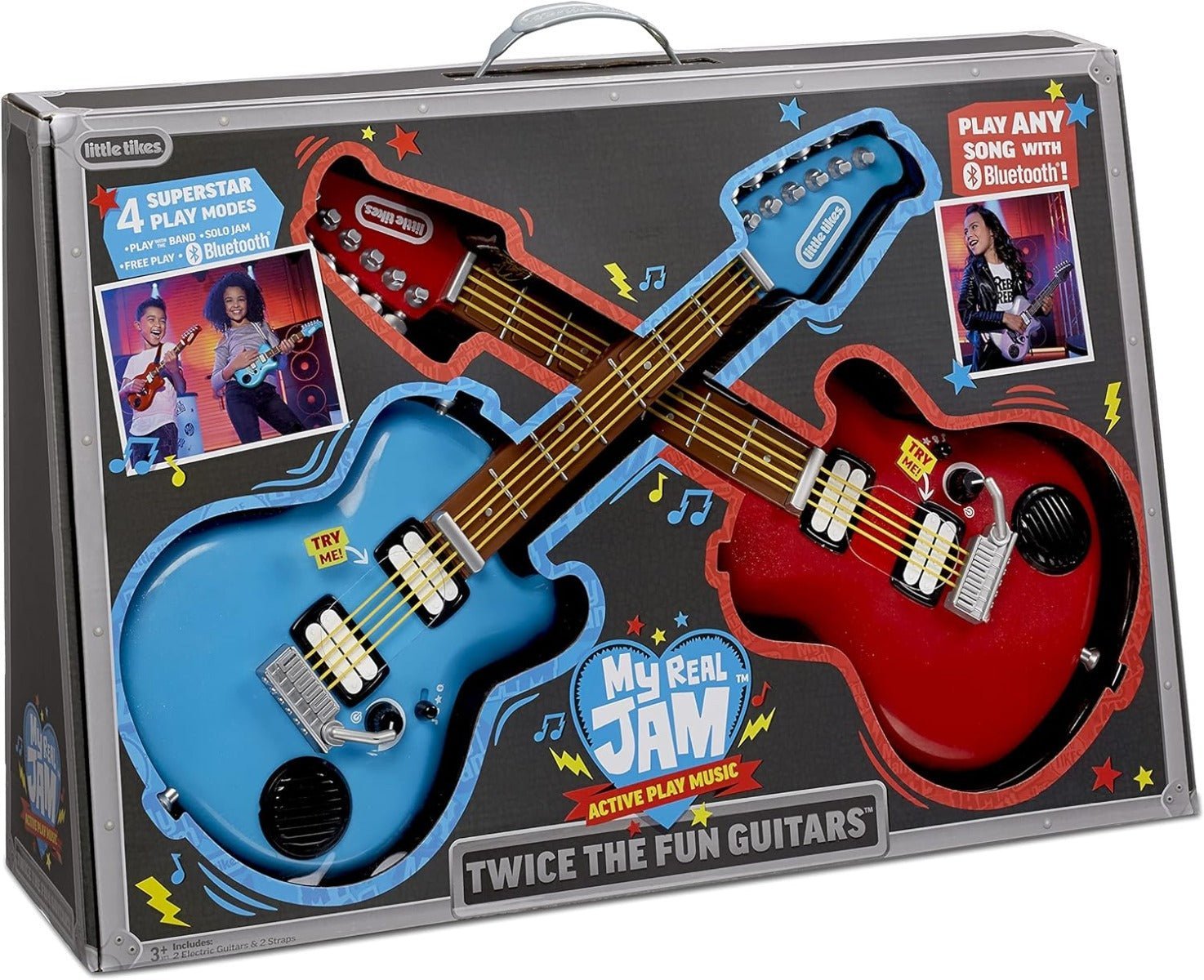 Little Tikes My Real Jam Twice The Fun Electric Guitar LIT - 658907 - Colorland Toys