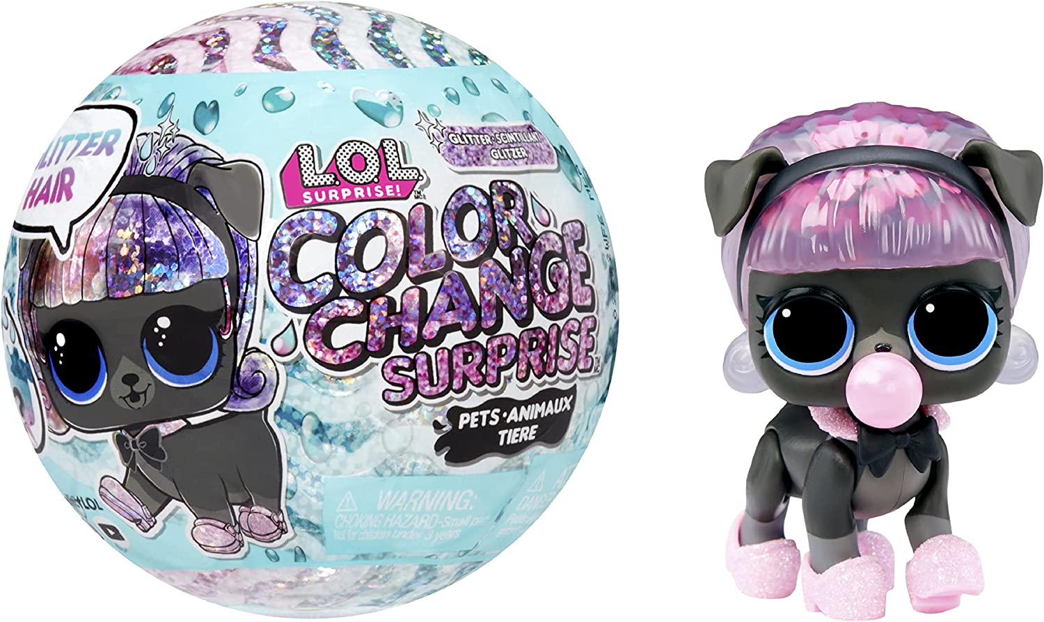LOL Surprise! Glitter Color Change Surprise Pets Mystery Pack MGA - 585312 - Colorland Toys