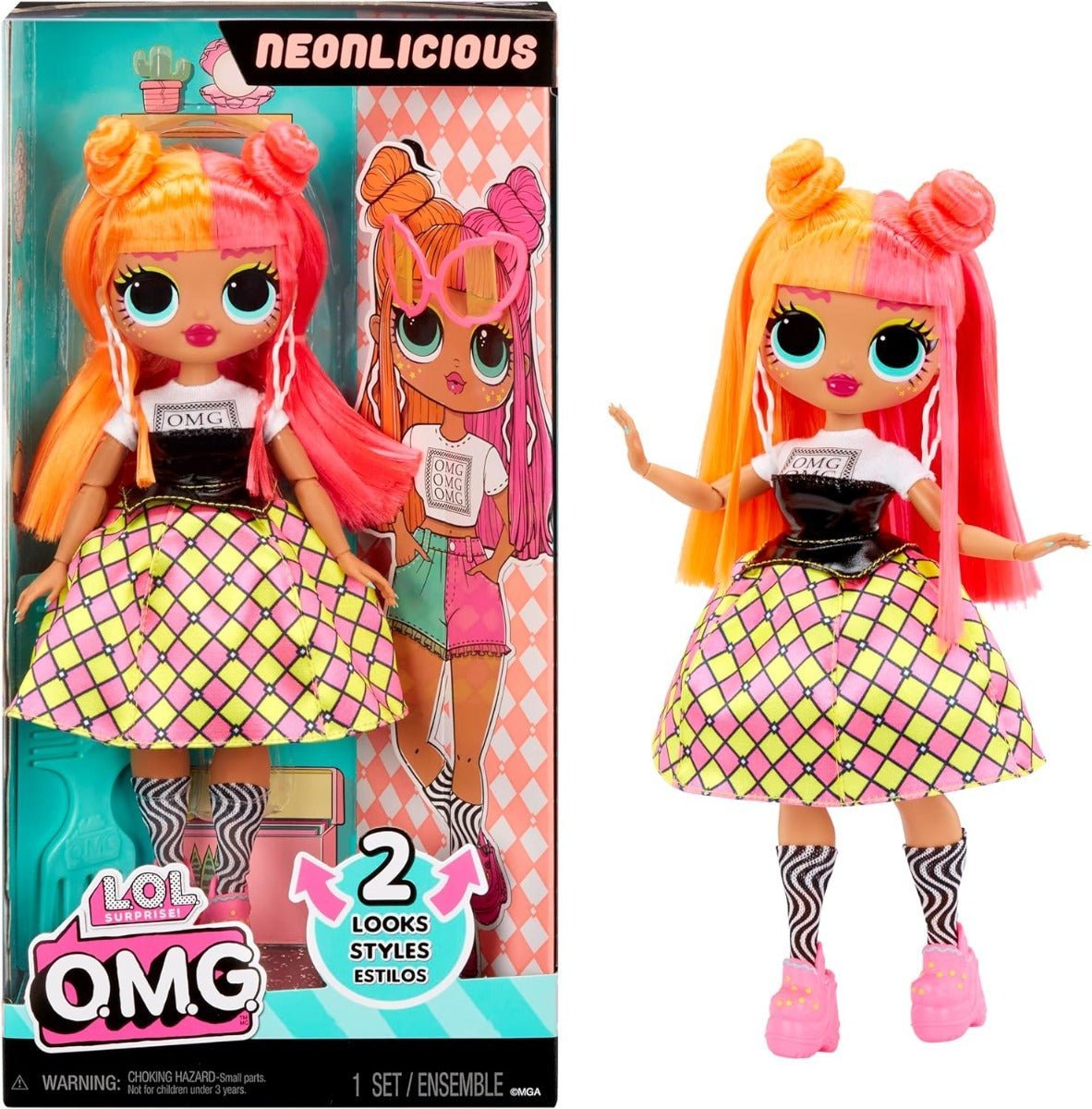 L.O.L Surprise OMG Neonlicious Fashion Doll MGA - 591580 - Colorland Toys