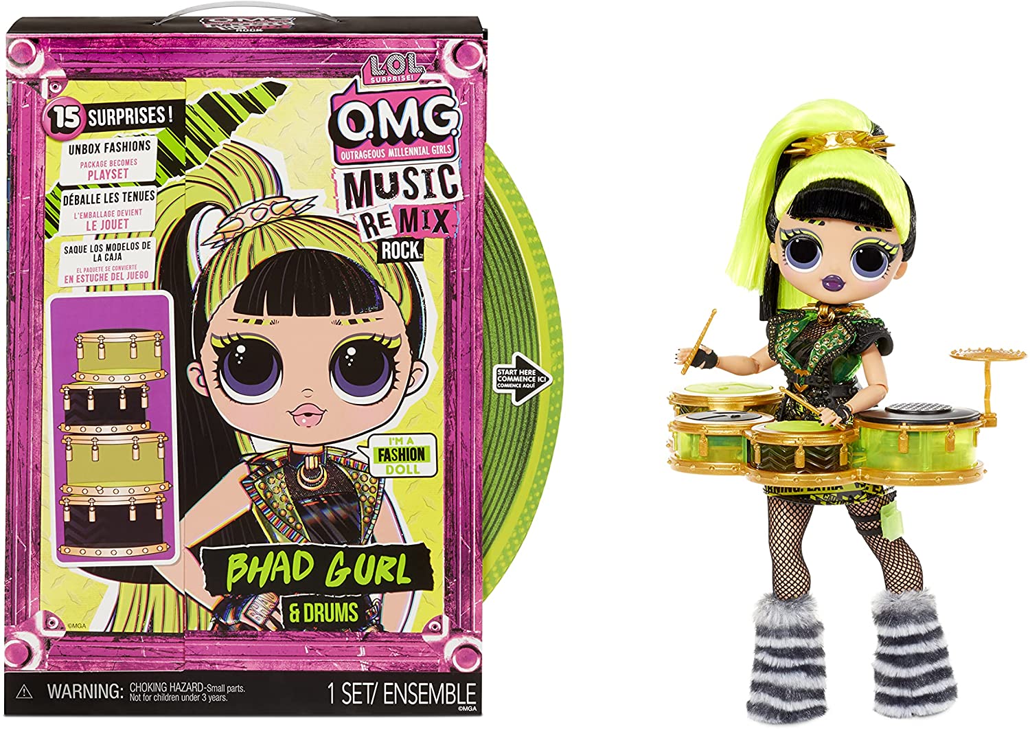 LOL Surprise! OMG Remix Rock Bhad Gurl Fashion Doll MGA - 577584 - Colorland Toys