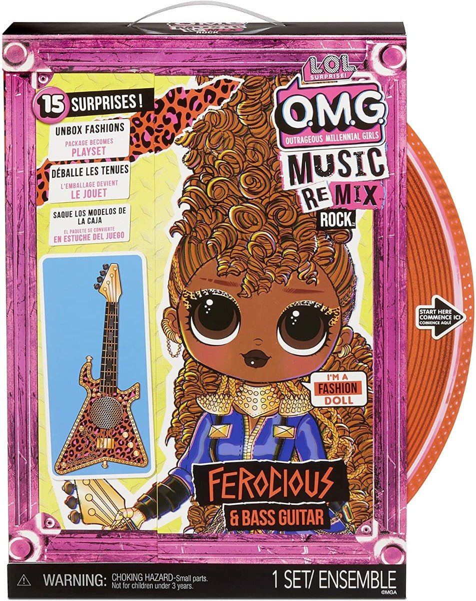 LOL Surprise! OMG Remix Rock Ferocious and Bass Guitar Fashion Doll MGA - 577591 - Colorland Toys