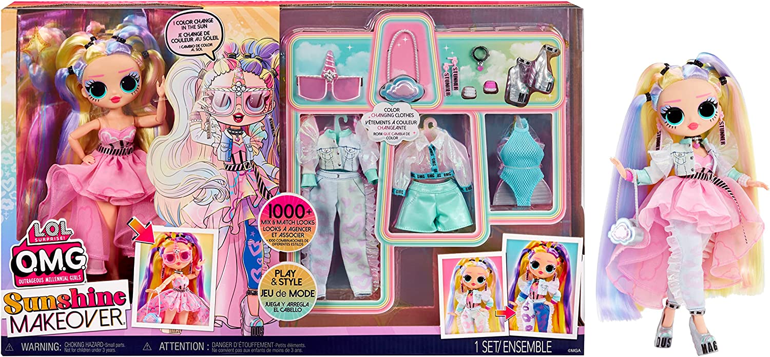 LOL Surprise! OMG Sunshine Makeover Color Change Stellar Gurl Big Surprise MGA - 589464 - Colorland Toys