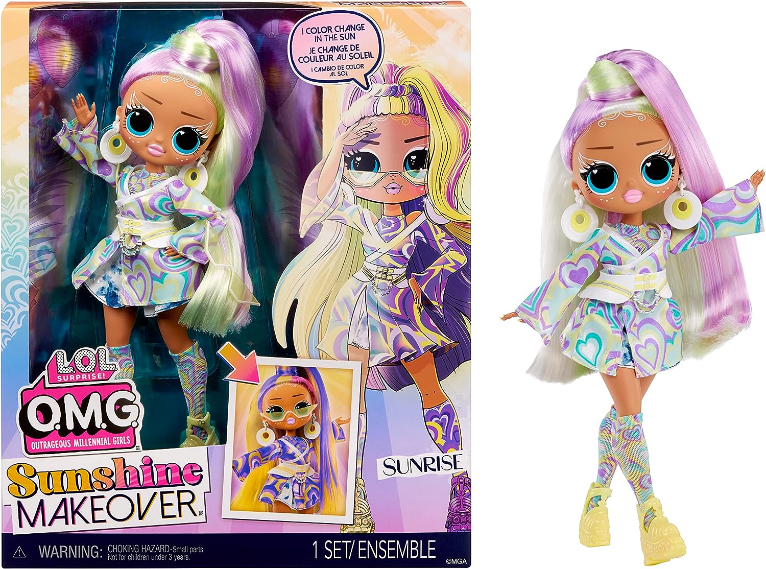 LOL Surprise! OMG Sunshine Makeover Fashion Doll - Sunrise MGA - 589433 - Colorland Toys