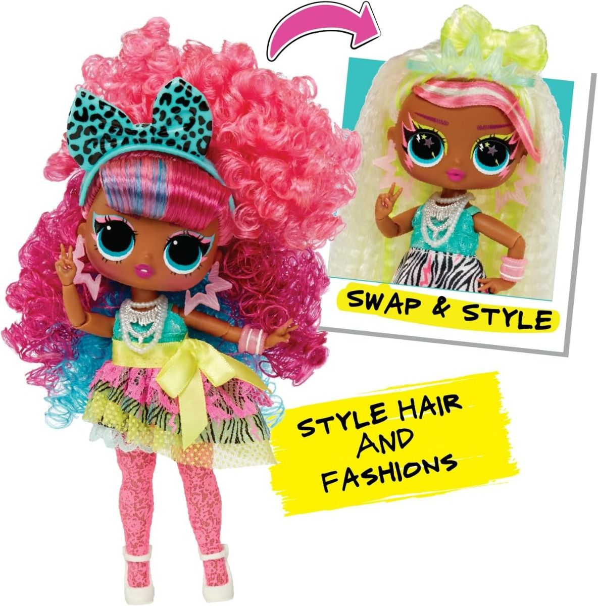 LOL Surprise Tweens Swap Fashion Doll - Curls to Crimps Cora MGA - 593263 - Colorland Toys