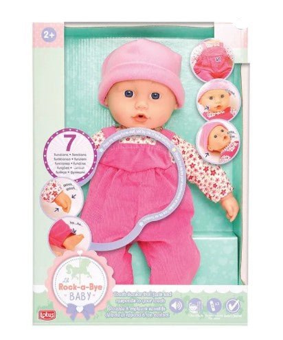 Lotus Rock - A - Bye Electronic Human Touch Sensing Doll 15inch 15905 - Colorland Toys