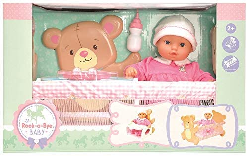Lotus Rock - A - Bye Soft Body Baby Doll with Teddy Bear 14inch 14007/10 - Colorland Toys
