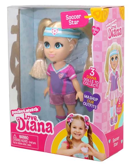 Love Diana Doll Soccer Star 6in 20517 - Colorland Toys