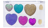 Lukky Eyeshadow Cream with Glitter Palette 6 Colors Heart LUK - T18932 - Colorland Toys