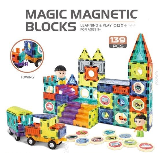 Magic Magnetic Blocks 139Pcs 3407 - Colorland Toys