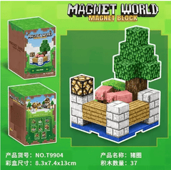 Magnet World Magnetic Block Pig Pen 37 - Pcs T9904 - Colorland Toys