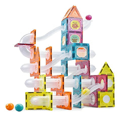 Magnetic Tiles Building Blocks with 145 Pcs Accessories CH1135 - Colorland Toys