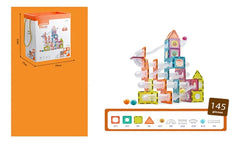 Magnetic Tiles Building Blocks with 145 Pcs Accessories CH1135 - Colorland Toys
