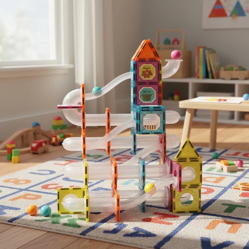 Magnetic Tiles Building Blocks with 145 Pcs Accessories CH1135 - Colorland Toys