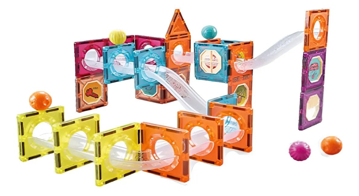 Magnetic Tiles Building Blocks with 78 Pcs Accessories CH1137 - Colorland Toys