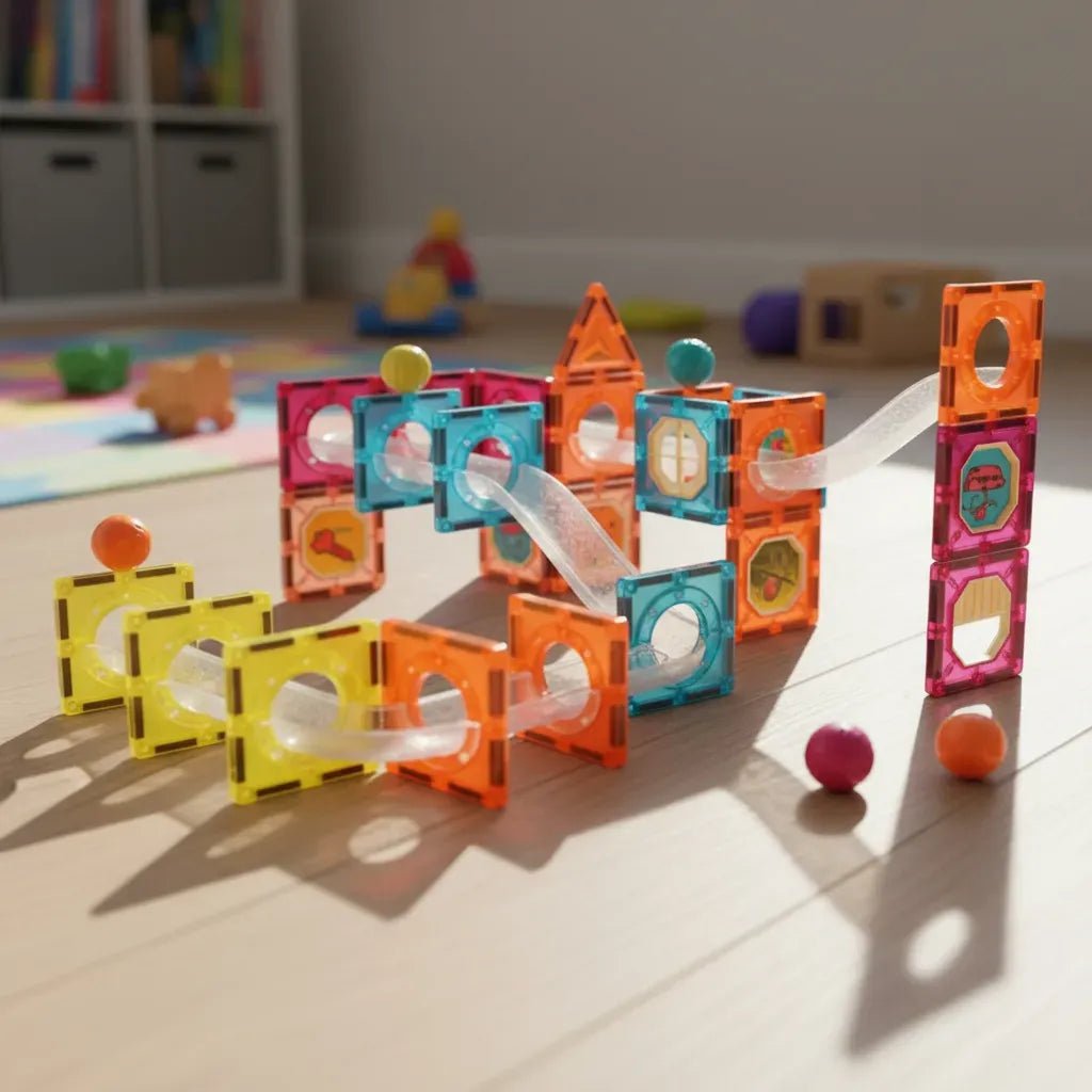 Magnetic Tiles Building Blocks with 78 Pcs Accessories CH1137 - Colorland Toys