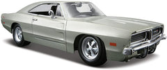 Maisto 1969 Dodge Charger R/T Model Car Silver 31256 - Colorland Toys