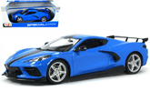 Maisto Chevy Corvette Stingray C8 Coupe with Blue High Wing 31455 - Colorland Toys