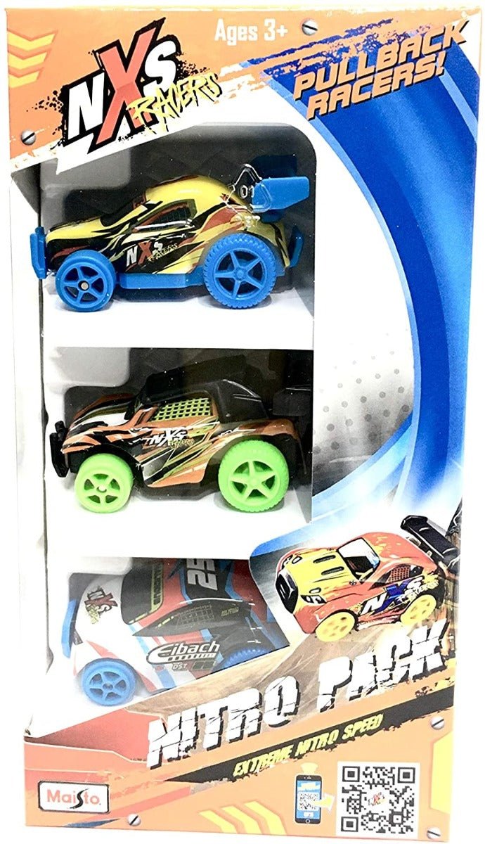 Maisto NXS Racers Pullback Nitro Pack Assorted 11386 - Colorland Toys
