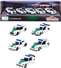 Majorette Dubai Police Die - Cast Car Gift Pack – 5 - Piece Supercar Set | Special Edition V1 | 1:64 Scale - Colorland Toys