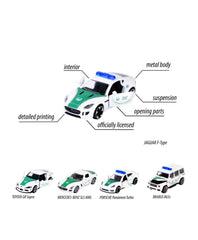 Majorette Dubai Police Die - Cast Car Set – 5 - Piece 1:64 Scale Collector's Pack | Model 212053164B47 - Colorland Toys