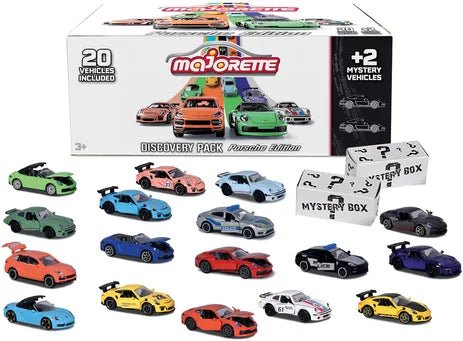 Majorette Porsche Discovery 20+2 Pack – 1:64 Scale Die - Cast Cars Set | 22 Vehicles with Mystery Models - Colorland Toys
