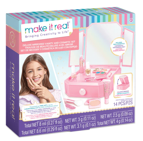 Make It Real Deluxe Mirrored Vanity and Cosmetic Set 2531 - Colorland Toys