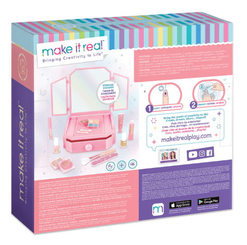 Make It Real Deluxe Mirrored Vanity and Cosmetic Set 2531 - Colorland Toys