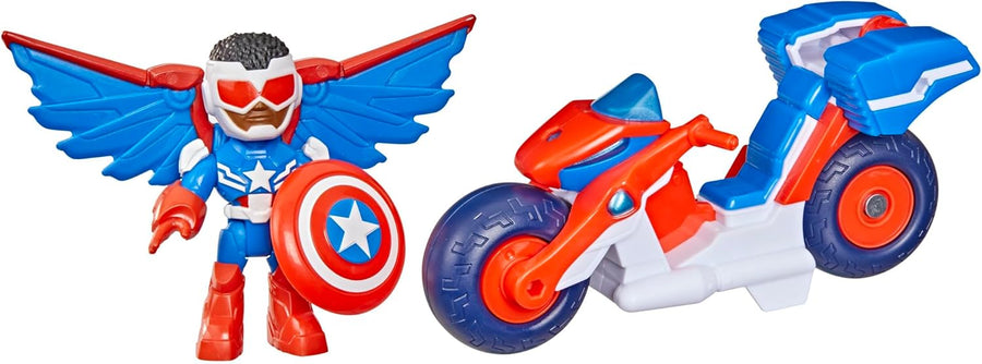 Marvel Captain America: Sam Wilson Super Bike Figure & Motorcycle, 3-Inch